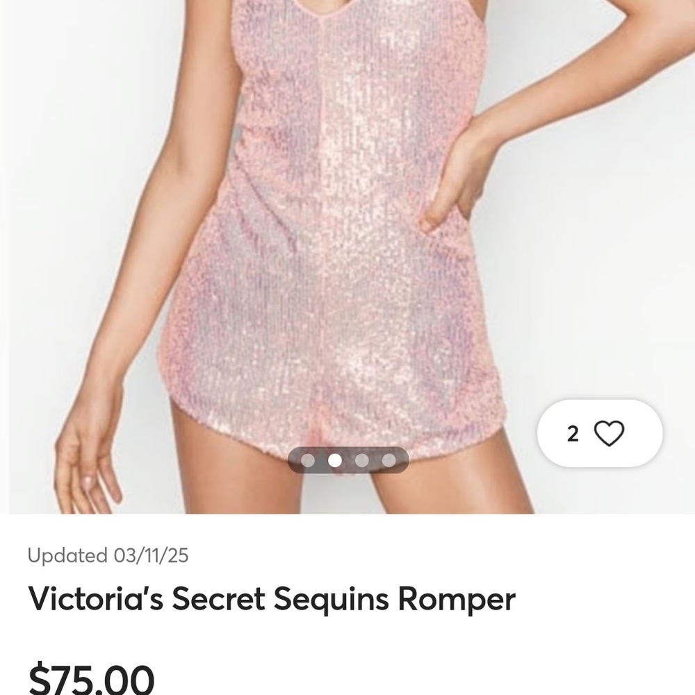 Victoria's Secret Pink Sequin Playsuit